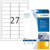 Herma Etiketės su pavadinimais, nuimamas, A4, 63.5 x 29,6 mm, baltos, pagamintos iš acetato šilko, printing - 4511
