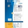 Carruzzo HERMA 4514 lipni etiketė Suapvalintas stačiakampis Balta 200 vnt