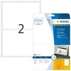 Herma Etiketės su pavadinimais, nuimamos, A4, 199,6 x 143,5 mm, baltos, pagamintos iš acetato šilko, skirtos spausdinti - 4519