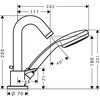 Hansgrohe Logis 3 dalių įmontuojamas vonios maišytuvas, chromas