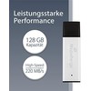 MediaRange High performance 128 GB, USB-Stick - sidabrinis/juodas, USB-A 3.2 Gen 1