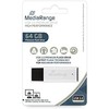 MediaRange High performance 64 GB, USB-Stick - sidabrinis/juodas, USB-A 3.2 Gen 1