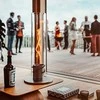 HOFATS SPIN 120 stalo židinys, sidabrinis