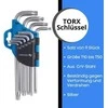Hogert 9 dalių "Torx" raktų rinkinys, CrV plienas