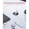 Icy Box IB-HUB1407 3 prievadų stalinis įkroviklis, 2x USB-A, 1x USB-C, 60 mm anga