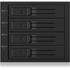 Icy Box RaidSonic ICYBOX Backplane 4x SAS/SATA 3.5 HDD, skirtas 3x5.25 skyriui Hot Swap Trayless MiniSAS jungtis Juodas
