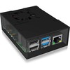 ICY BOX dėklas Raspberry Pi 4 akrilo viršus/apačia/rėmas Anthr./juodas