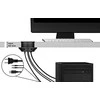 ICY BOX stalo stebulė 4x USB 3.0 Type-A su garso įvestimi/išvestimi ir Schuko Socket CEE 7/3 skersmens 80 mm Juodas
