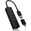 „Raidsonic“ | 4 privatūs įrenginiai, palaikantys USB 3.0 A tipo, C tipo, gigabito LAN | „Icy Box IB-HUB1419-LAN“