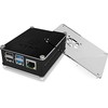 Icy Box RaidSonic ICYBOX Dėklas Raspberry Pi 4 Alu dangtelis + tinklelis Juodas