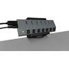 Icy Box Raidsonic IB-MSA106-HH stalo gnybtas stebulėms ir lizdų juostelėms, Juodas