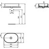 Pastatomas praustuvas Ideal Standard Strada II, 600x400 pusapvalis