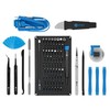 iFixit EU145307 - Įrankių rinkinys - Universalus - Atidarymo kirtiklis,Atsuktuvas,Spudger,Siurbtukas,Pincetas - Juodas,Mėlyna,Pilkas,Nerūdijantis plienas,Permatomas,Baltas - Plokščias,Apsauginis Torx,Veržliaraktis,Torx -3 pincetai