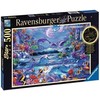 Ravensburger tamsoje šviečianti dėlionė „Mėnulio magija“, 500 det.