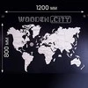WOODEN CITY 3D Medinė pasaulio mapa XL mėlyna