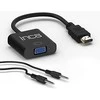 Adapteris AV Inca INCA Adapteris IHTV-7TS HDMI > VGA St. + USB Audio, 1080P, SW mažmeninė prekyba