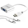 Adapteris AV Inca HDMI - D-Sub (VGA) balta (IHTVJ-7TB)