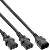 InLine Y paskirstymo kabelis, 1x IEC kištukas su 2x IEC lizdais, 1,8 m