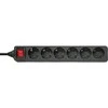 Galios juosta InLine 6 lizdai 1,5 m juodos (16461S)