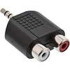 Intos InLine 2 x RCA lizdas - 3,5 mm vyriškas adapteris