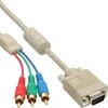 Kabelis InLine D-Sub (VGA) - RCA (Cinch) x3 2m, baltas (17202)