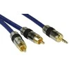 Kabelis InLine Jack 3,5 mm - RCA (Cinch) x2 20m mėlyna (89937P)