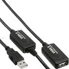 USB kabelis InLine USB-A - USB-A 20 m Juodas (34613I)