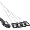 InLine FF 8087 - SATA x4, 1m, Baltas (27620B)