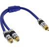 Kabelis InLine RCA (Cinch) - RCA (Cinch) x2 0,25m mėlyna (89924P)