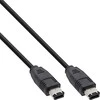 Intos InLine FireWire kabelis 6 kontaktų kištukas - 6 kontaktų kištukas, 2 m, juodas