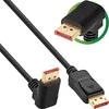 InLine 8K (UHD-2) DisplayPort Cable, upward angled, juodas – 1m