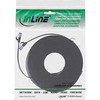 InLine ® Plokščias pleistras kabelis, U / FTP, Cat.6A, TPE halogenas nemokamai, juoda, 20m