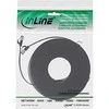InLine ® Plokščias pleistras kabelis, U / FTP, Cat.6A, TPE halogenas nemokamai, juoda, 20m