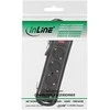 Galios juosta InLine ® F tipo maitinimo linija vokiškai 4 prievadas su jungikliu + vaikų sauga Blokuoti juodą 5m