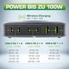 Įkroviklis InLine Qi Powerstation Multiportowa 2x USB-A 4x USB-C 100 W (31517K)