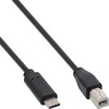 USB kabelis InLine USB-C - USB-B 2 m juoda (35762)