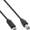 USB kabelis InLine USB-C - USB-B 2 m juoda (35762)