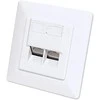 Intellinet Network Solutions Intellinet Lizdas jungiama į tinklą podtynkowe 2x RJ45 Cat6a 10G, STP, balta