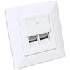 Intellinet Network Solutions Intellinet Lizdas jungiama į tinklą podtynkowe 2x RJ45 Cat6a 10G, STP, balta