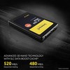 SSD Intenso 480 GB SATA3 2,5 colio, 520/500 MB, Atsparus smūgiams, Mažos galios