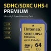Atminties kortelė Intenso SDXC kortelė 128GB Class 10 UHS-I Premium
