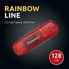 STICK 128GB USB 2.0 Intenso 3502491 Rainbow Line Raudona
