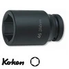 1" ilga šešiakampė smūginė galvutė KOKEN 33 mm
