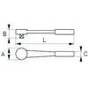 Reversinė terkšlė 202mm 3/8" Irimo blisteryje