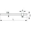 Rankena galvutėms T-formos 450mm 3/4" Irimo