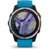 Išmanusis laikrodis Garmin Quatix 7 Base, Juodos spalvos apvadas su žydros spalvos silikoniniu dirželiu