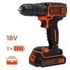 Black &amp; Decker Juodas &amp; Decker Suktuvas-gręžtuvas Juodas &amp; Decker BDCDC18KB-QW; 18 V; 2x1,5 Ah akum.