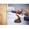Black &amp; Decker Juodas &amp; Decker Akumuliatorinis smūginis gręžtuvas BDCHD18KB 18V 2 x 1,5 Ah, Juodas &amp; Decker