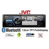 Automagnetola Nešiojamas stereo automobilis JVC KDX-560BT (Bluetooth, USB + AUX)