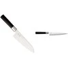 Japoniško plieno peilis KAI Wasabi juodas DM6716S peilis 16,5 cm ašmenys